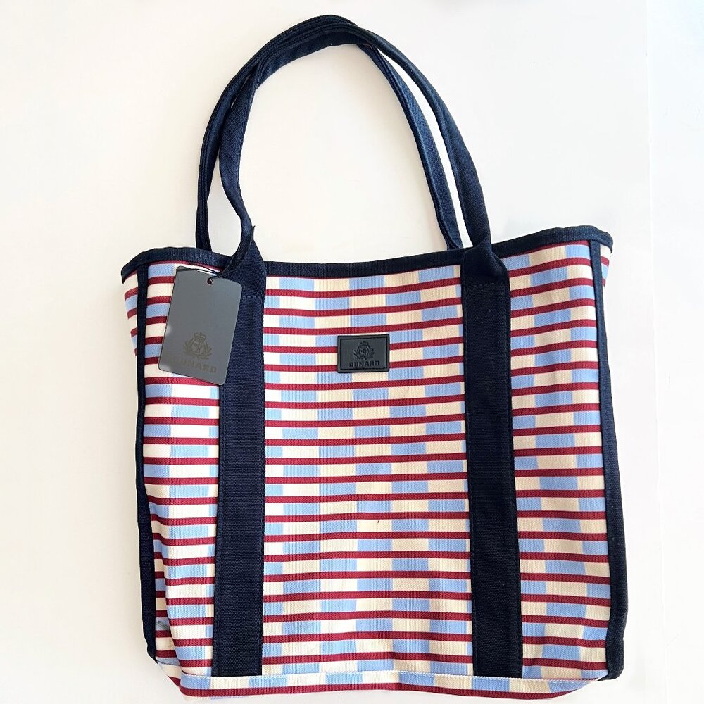 NWT Cunard Cruise Line Ship Cotton Canvas All Over Design Tote Bag
